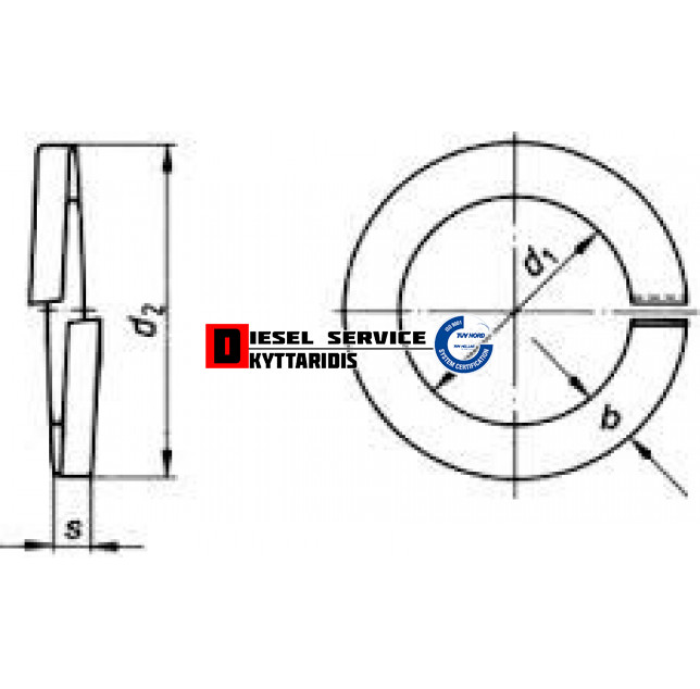 Γκρόβερ Μ10 γαλβανιζε DIN127