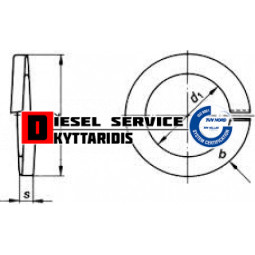 Γκρόβερ Μ5 γαλβανιζέ DIN127