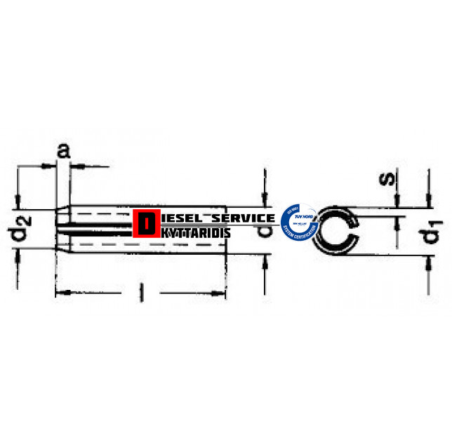 Καβίλια DIN1481/ISO8752 4*50