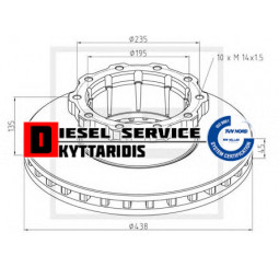 Δισκόπλακα Φ438mm
