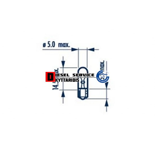 Λάμπα 24V-1.2W (W2x4.6d)
