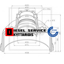 Ταμπουρομουαγές 308*120mm