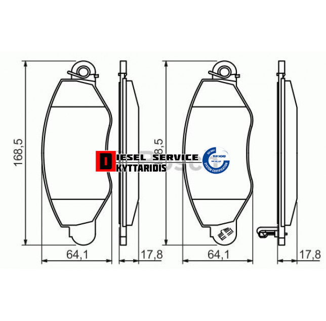 Τακάκια φρένου σετ Τακάκια φρένου σετ