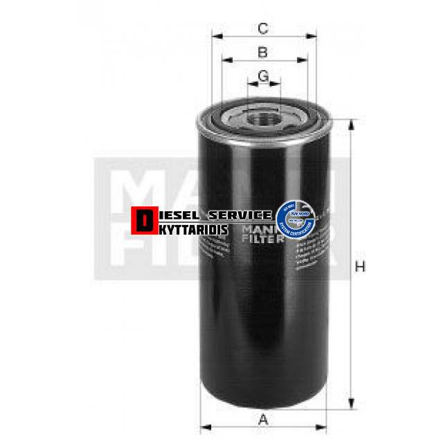 Φίλτρο υδραυλικού 3/4 16 UNF 2.5bar