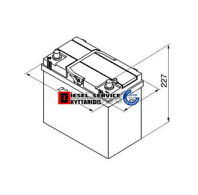 Μπαταρία S4 12V 45ΑH 330A Μ238*Π129*Υ227