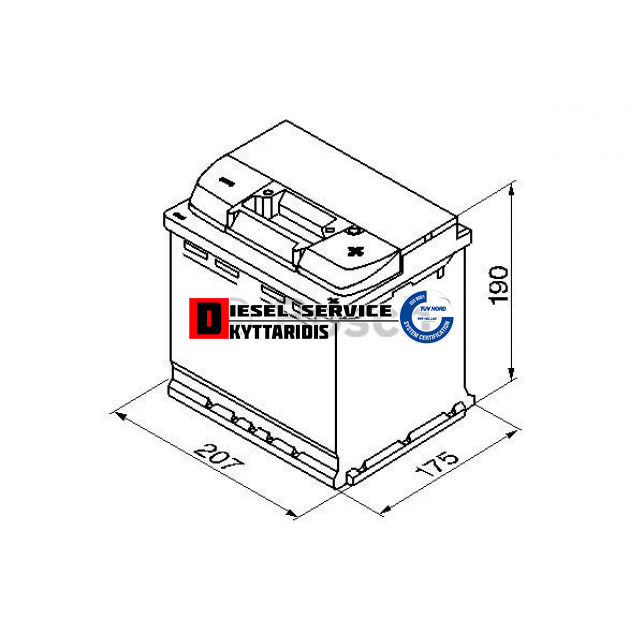 Μπαταρία 12V 54AH 530A