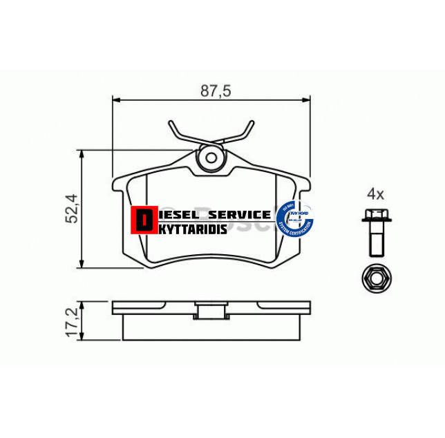 Τακάκια φρένου σετ Τακάκια φρένου σετ