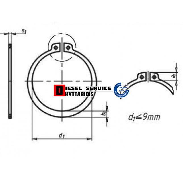 Ασφάλεια άξονος DIN471 Φ85mm