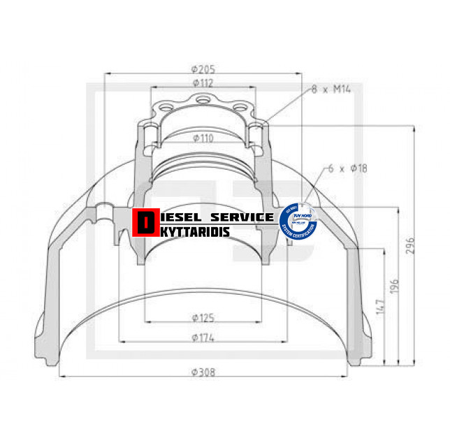 Ταμπουρομουαγές 308*140