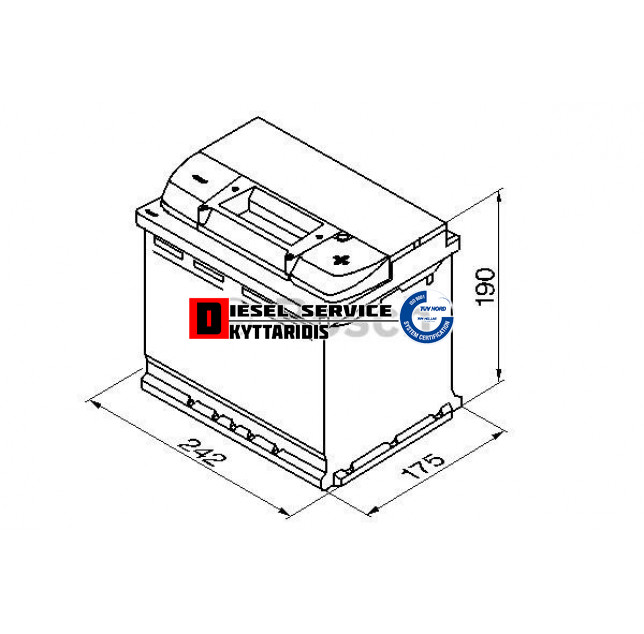 Μπαταρία S4 12V 60AH 540A