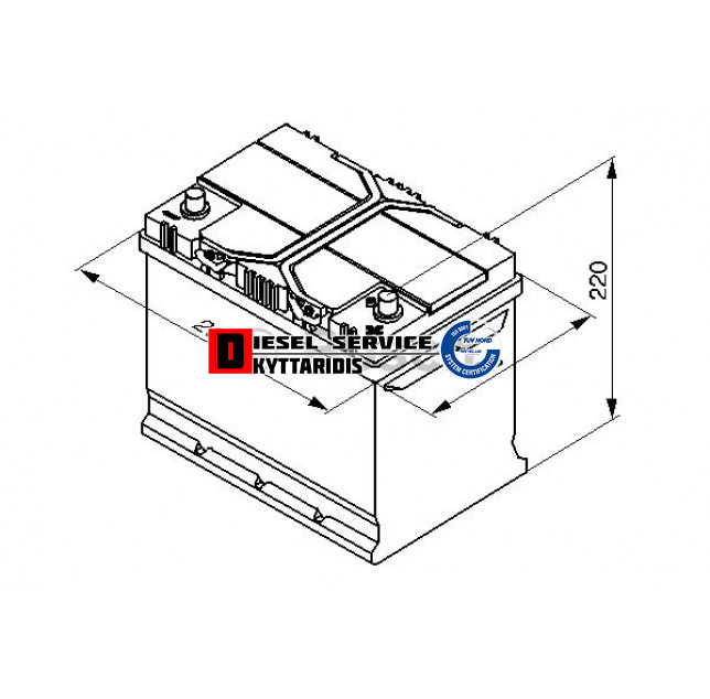 Μπαταρία S4 12V 70AH 630A