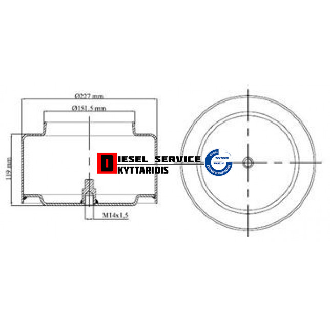 Βάση αερόφουσκας κάτω εμπρόσθια
