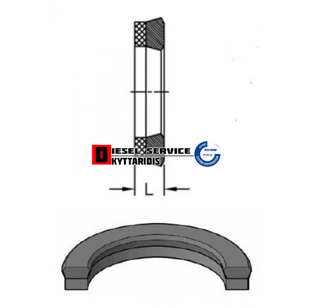 Τσιμούχα υδραυλικού 50*40*7.5 T-1