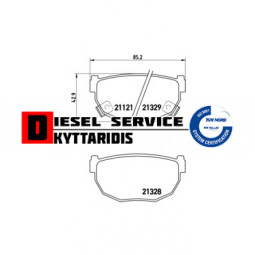 Τακάκια φρένου σετ οπίσθια