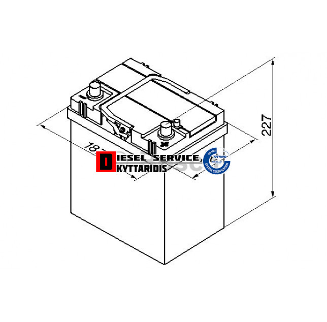 Μπαταρία S4 12V 40ΑH Μ330*Π187*Υ227 Μπαταρία S4 12V 40ΑH Μ330*Π187*Υ227