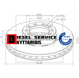 Δισκόπλακες εμπρ. Φ438