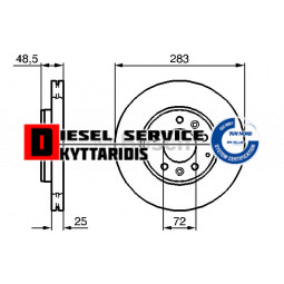 Δισκόπλακα Φ283mm