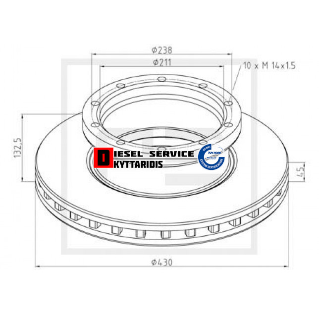 Δισκόπλακα εμπρόσθια/οπίσθια Δισκόπλακα εμπρόσθια/οπίσθια