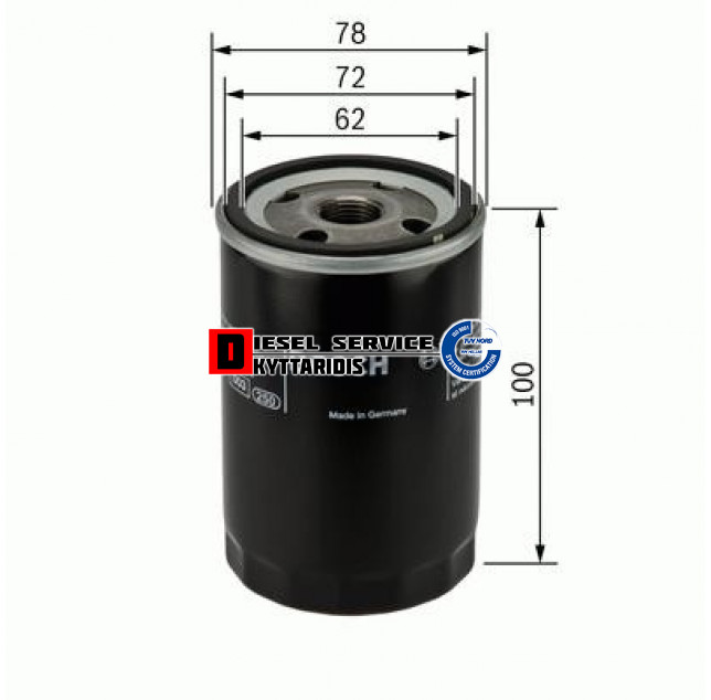 Φίλτρο λαδιού 20*1.5 Φίλτρο λαδιού 20*1.5