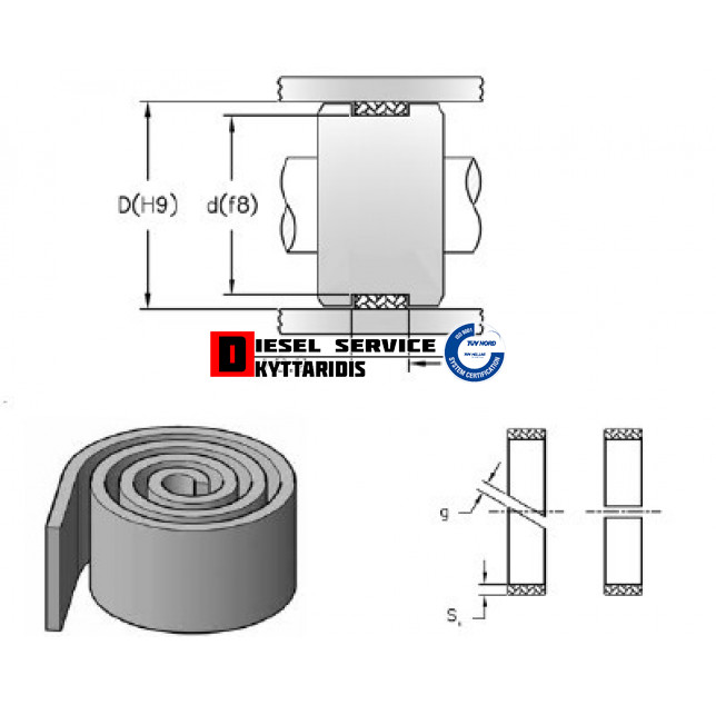 Τσιμούχα υδραυλικού 9.65*2.6 F3 (οδηγός με μέτρο) Τσιμούχα υδραυλικού 9.65*2.6 F3 (οδηγός με μέτρο)