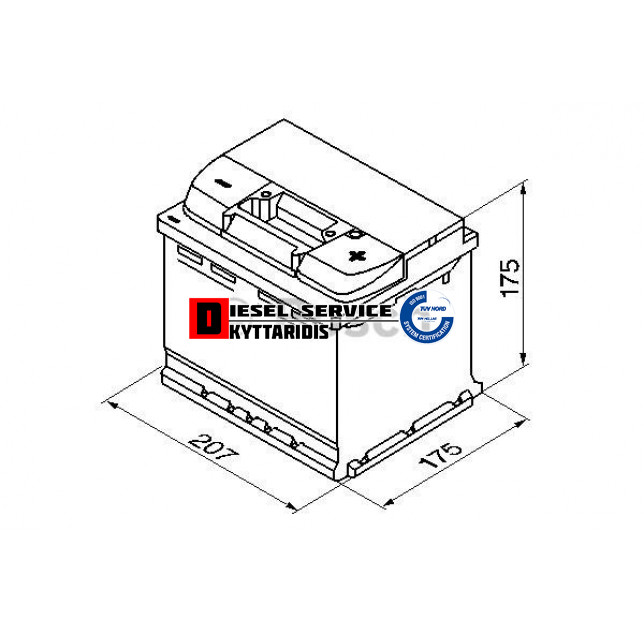 Μπαταρία 12V 44AH 440A