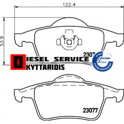 Τακάκια φρένου σετ οπίσθια