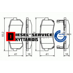 Τακάκια φρένου σετ οπίσθια