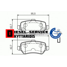 Τακάκια φρένου σετ οπίσθια