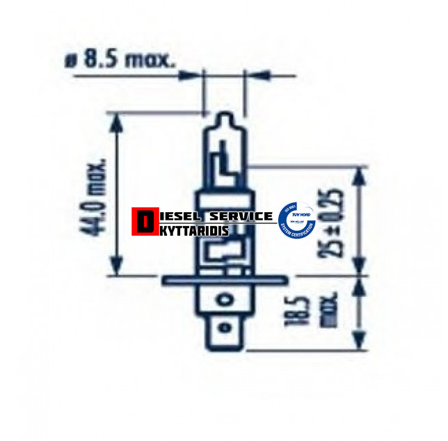 Λάμπα 24V-70W H1