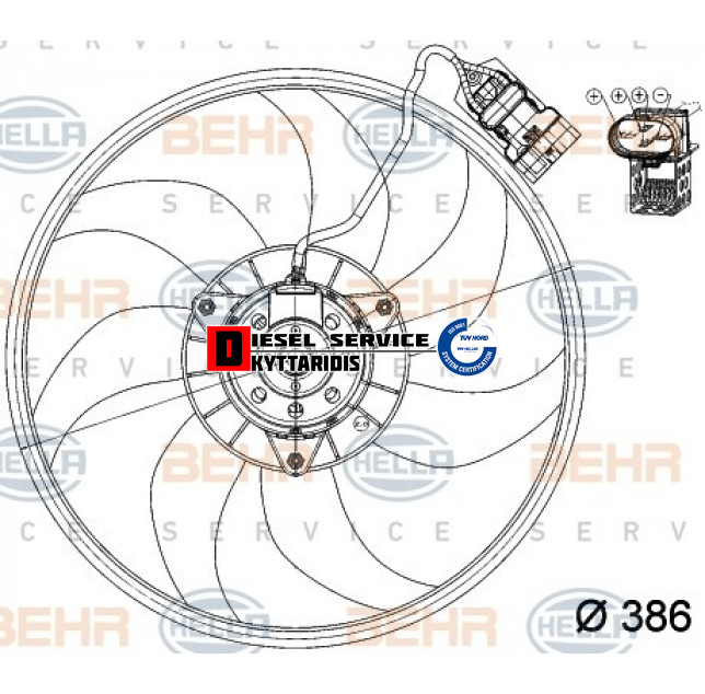 Φτερωτή ψυγείου ηλεκτρική