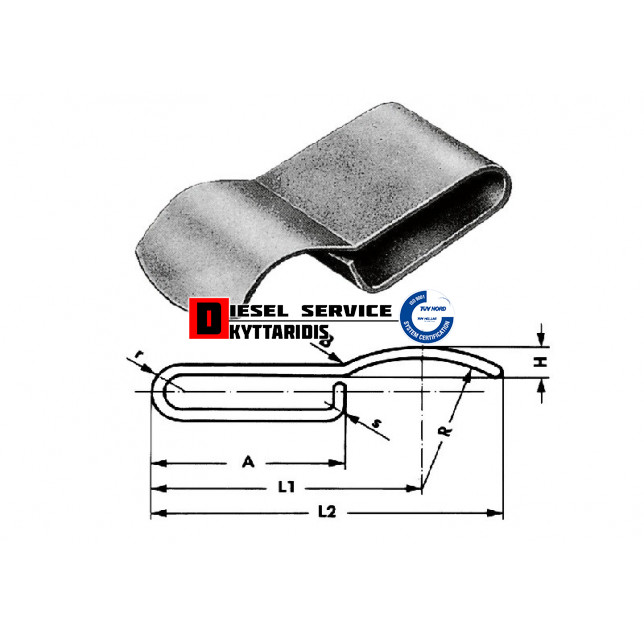 Chassisklemme 28x12x0.6 mm