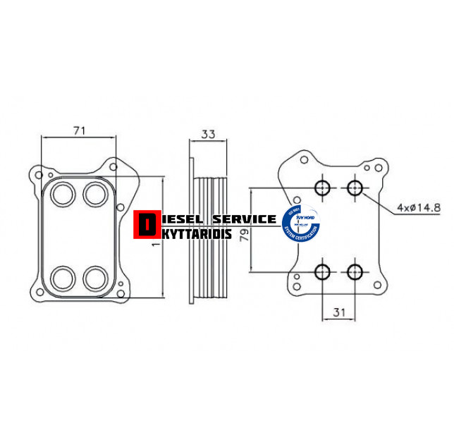 Ψυγείο Λαδιού - Νερού Ψυγείο Λαδιού - Νερού
