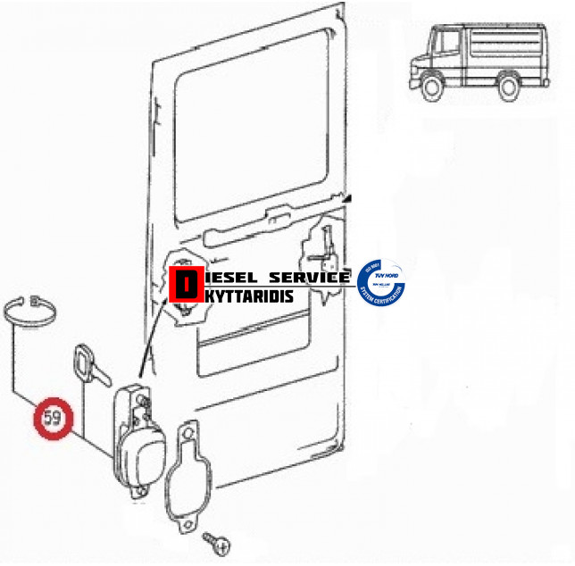 Χερούλι πλαινής πόρτας εξωτερικό