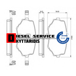 Τακάκια φρένου σετ