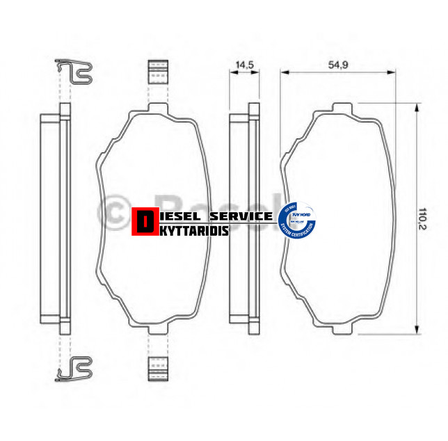 Τακάκια φρένου σετ Τακάκια φρένου σετ