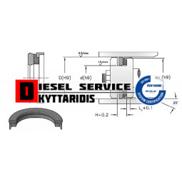 Τσιμούχα υδραυλικού 70*50*14 T-2S