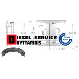 Τσιμούχα υδραυλικού 70*50*16.8 MSD
