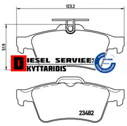 Τακάκια φρένου σετ οπίσθια