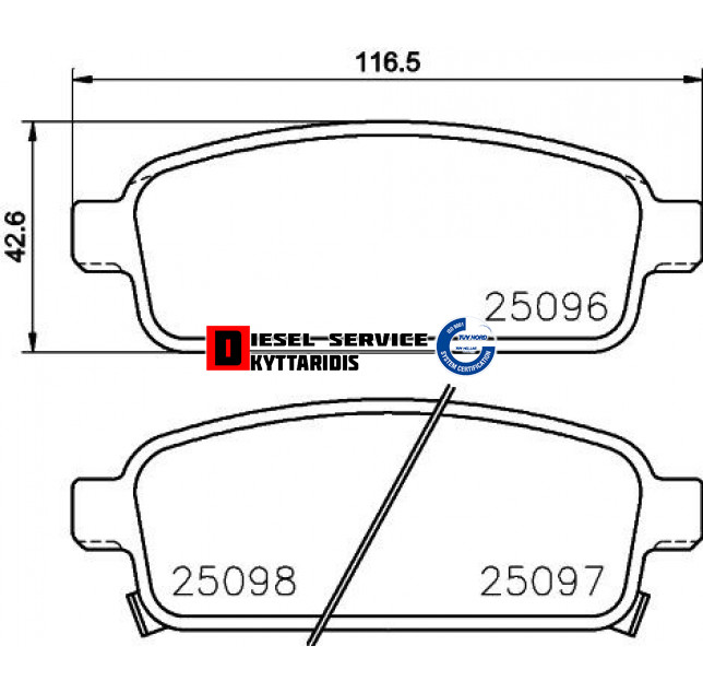 Τακάκια φρένου σετ οπίσθια