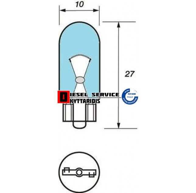 Λάμπα 12V-5W blue