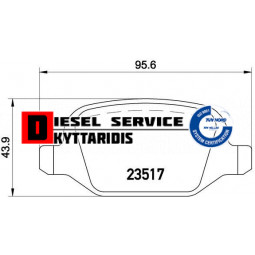 Τακάκια φρένου σετ οπίσθια