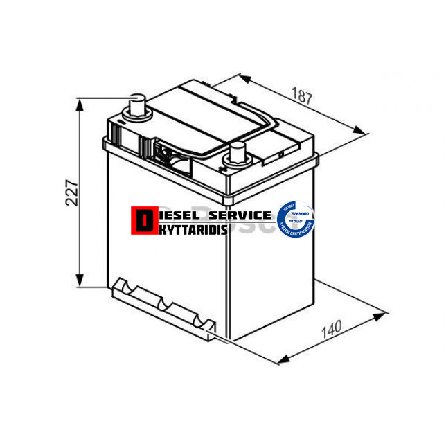 Μπαταρία S4 12V 40AH 330A Μπαταρία S4 12V 40AH 330A