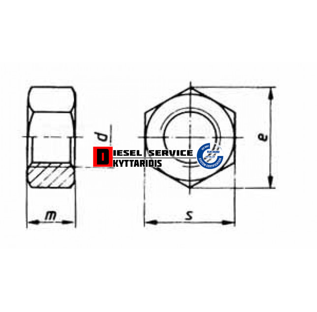 Παξιμάδι γαλβανιζέ 12*1.75  8.8 DIN934