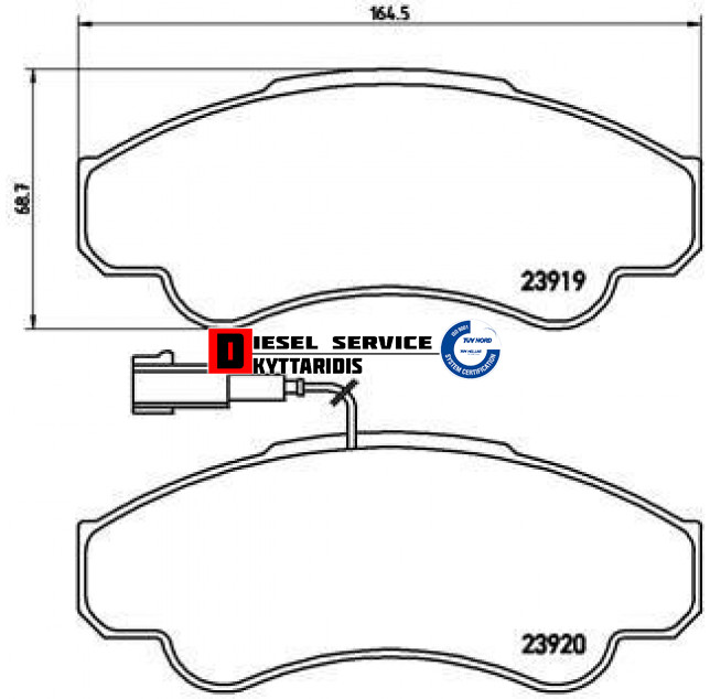 Τακάκια φρένου σετ εμπρόσθια Τακάκια φρένου σετ εμπρόσθια