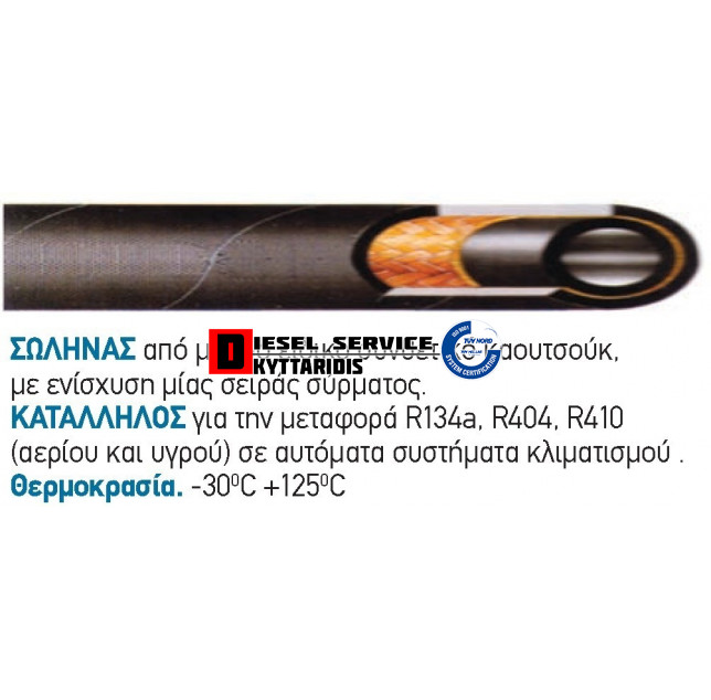 Σωλήνα κλιματισμού Φ6.4mm Σωλήνα κλιματισμού Φ6.4mm