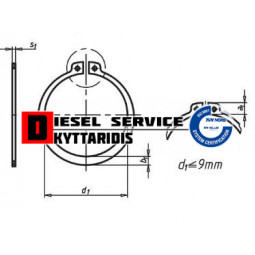 Ασφάλεια άξονος DIN471 Φ46mm