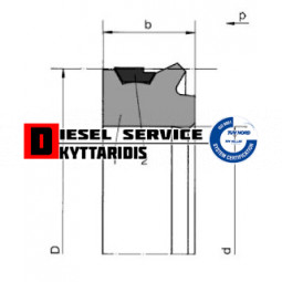 Τσιμούχα υδραυλικού 140*120*12TDA