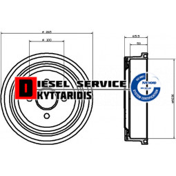 Ταμπούρο Φ230*50 οπίσθιο