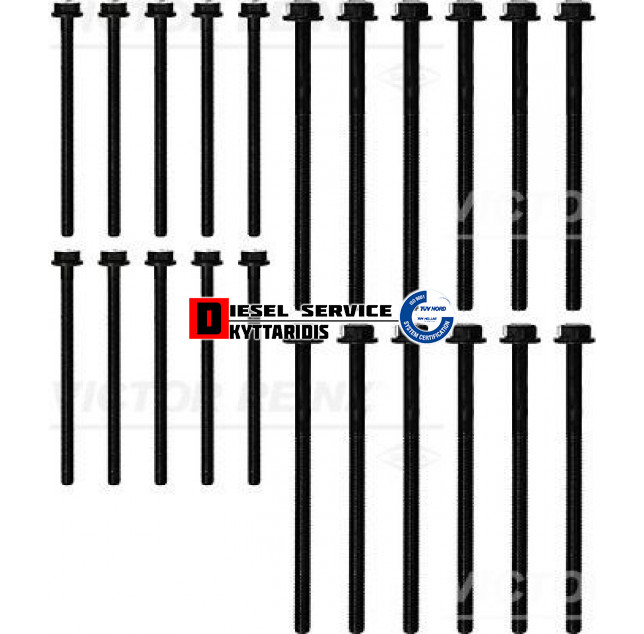 Βίδες κεφαλής σετ