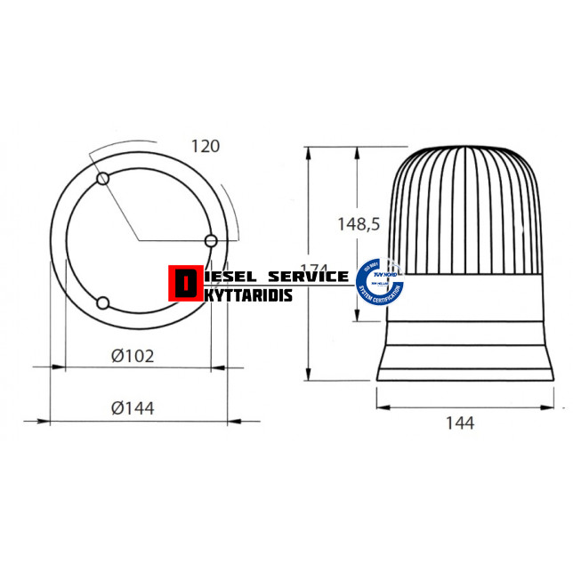 Φάρος 24V μαγνιτικός